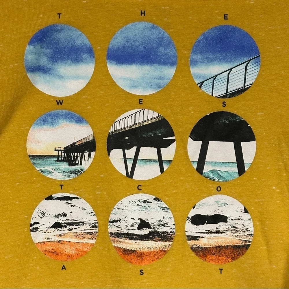 Old Navy yellow / gold,  Beach Photos, long sleeve hoodie tee L (10-12)